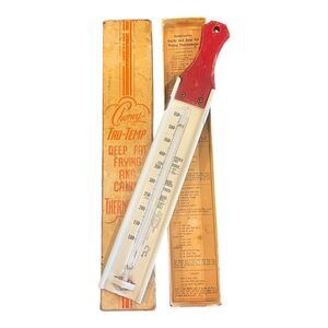 VTG Chaney Tru-Temp‎ Deep Fat Frying And Candy Thermometer w/Box